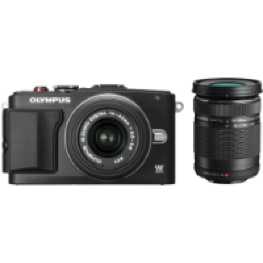 E-PL6 fekete + EZ-M1442 II R fekete + EZ-M4015 fekete Kit