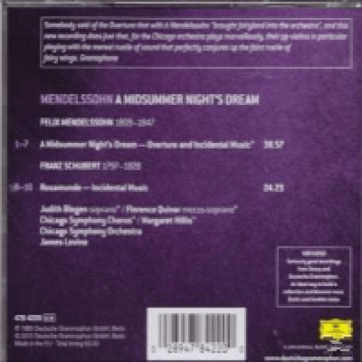 Mendelssohn - A Midsummer Night's Dream / Schubert - Rosamunde CD