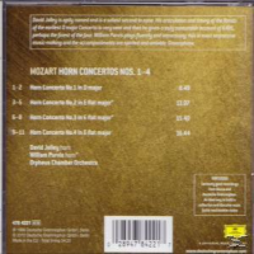 Mozart - Horn Concertos Nos.1-4 CD