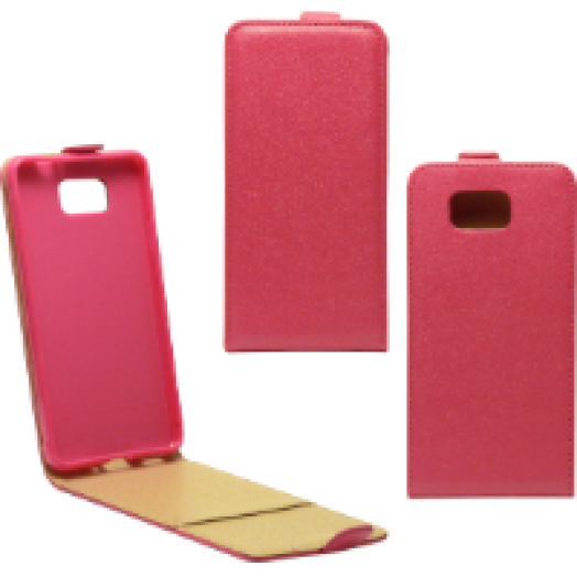 Samsung Galaxy Alpha pink flip bőr tok