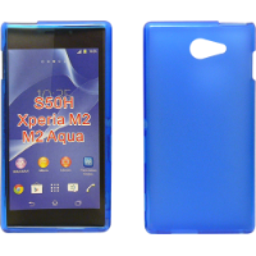 Sony Xperia M2 Aqua kék vékony szilikon hátlap