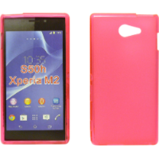 Sony Xperia M2 Aqua pink vékony szilikon hátlap