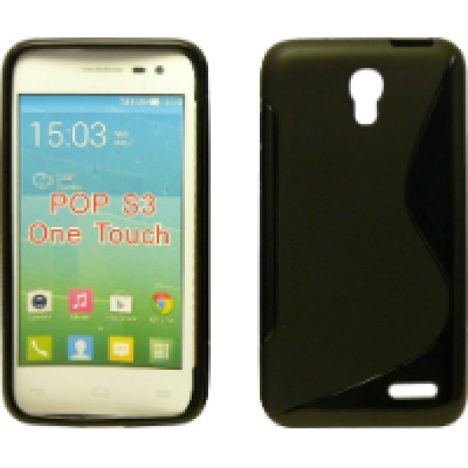 Alcatel POP S3 fekete szilikon tok