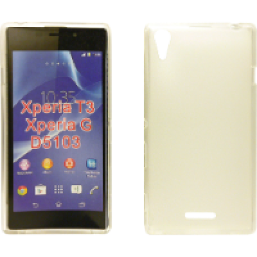 Sony Xperia T3 vékony szilikon hátlap, átlátszó