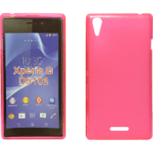 Sony Xperia T3 vékony szilikon hátlap, pink