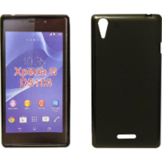 Sony Xperia T3 vékony szilikon hátlap, fekete