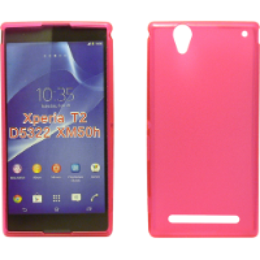 Sony Xperia T2 vékony szilikon hátlap, pink