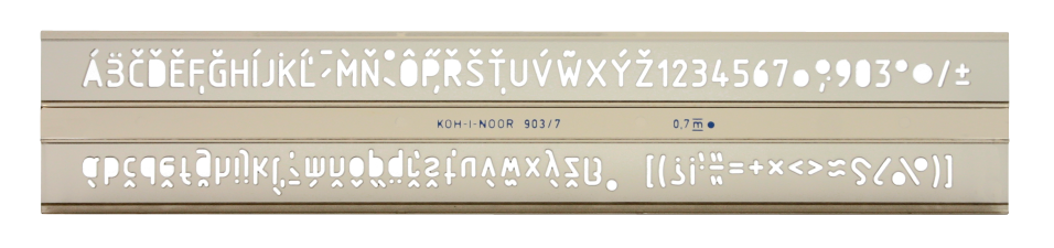 Koh-I-Noor betűsablon