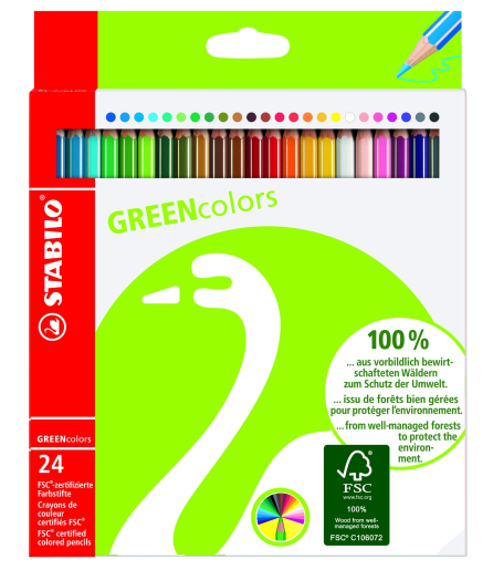 STABILO GREENCcolors színes ceruza 12 színű készlet