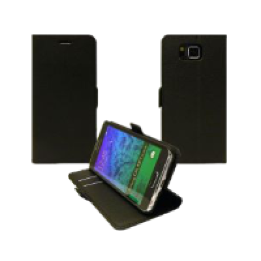 SAMSUNG Galaxy S6 oldalra nyíló flip tok fekete