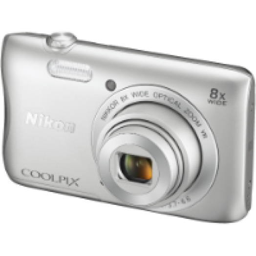Coolpix S3700 ezüst digitális fényképezőgép + 8GB SD kártya