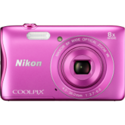 Coolpix S3700 pink digitális fényképezőgép + 8GB SD kártya