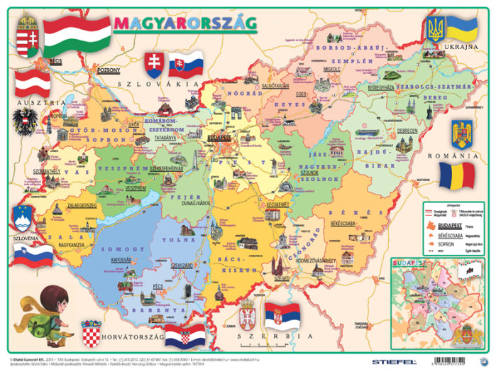 Könyöklő Gyerek Mo.közig./ Mo. domborzata A3 duo