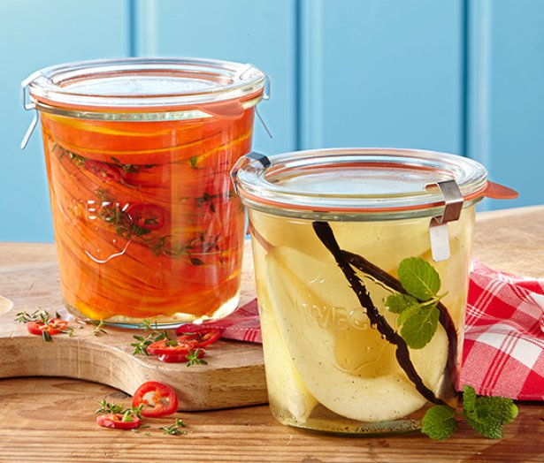 2 befőttesüveg szettben