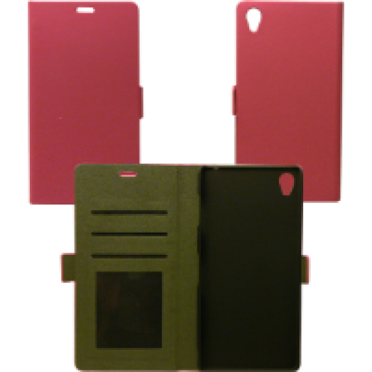 Sony Xperia Z3  pink flip oldalra nyíló tok