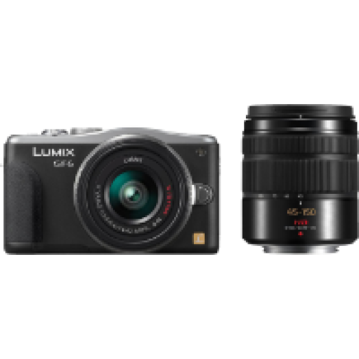 Lumix DMC-GF6W fekete + 14-42 mm ASPH. II MEGA O.I.S + 45-150 mm ASPH. MEGA O.I.S. Kit