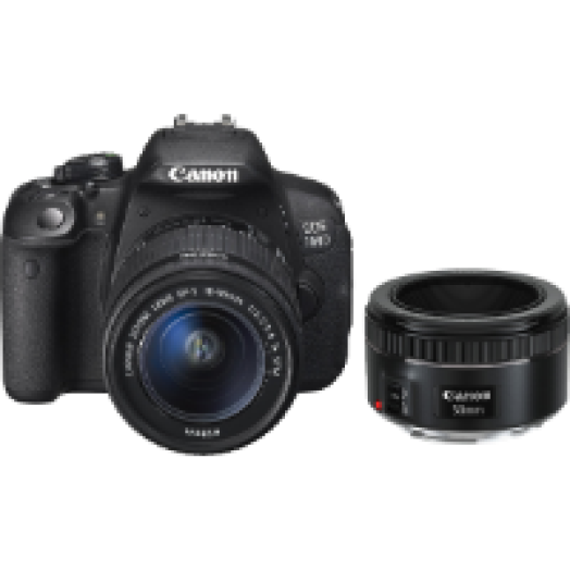 EOS 700D + 18-55 mm IS STM + 50 mm f/1.8 Kit
