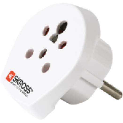 Utazó adapter, India-Izrael-Dánia