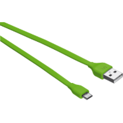 Flat zöld micro-USB 1m (20138)