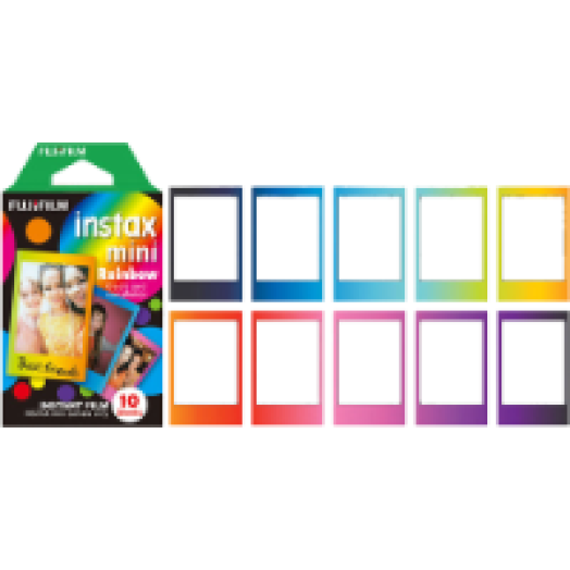 Colorfilm Instax Mini Rainbow film 10 db / csomag