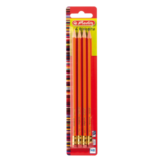 Herlitz Scolair ceruza HB 4db radiros