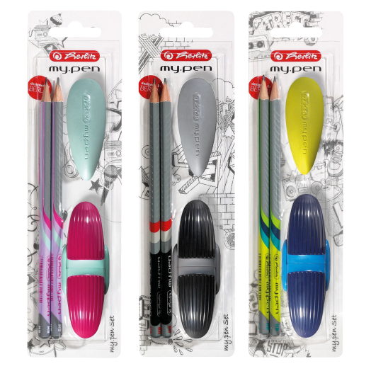 Herlitz my.pen starter szett (radír,hegyező,2db HB ceruza)