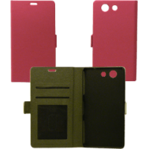 Sony Xperia Z3  Compact pink flip oldalra nyíló tok