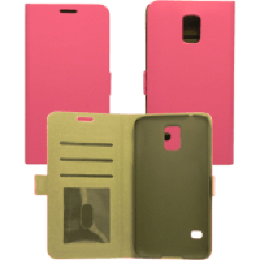 Samsung Galaxy S5 pink flip oldalra nyíló tok