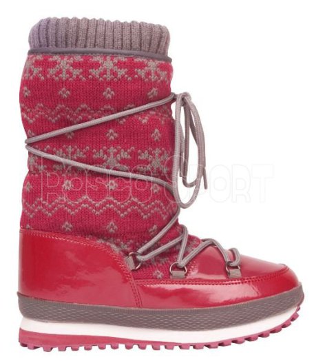 WinterGrip Jacquard junior csizma, piros