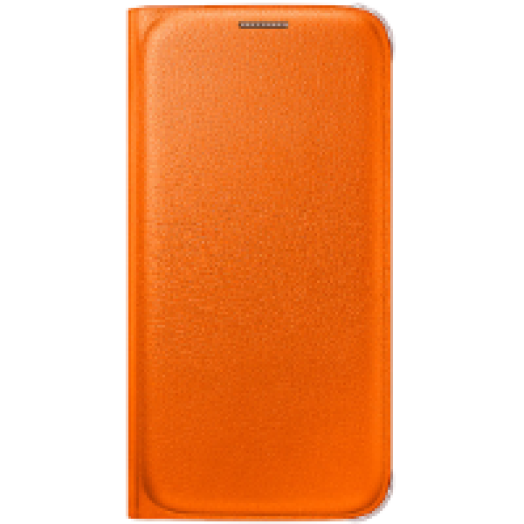 Samsung Galaxy S6 bőr book cover narancs