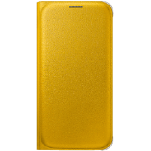 Samsung Galaxy S6 bőr book cover sárga