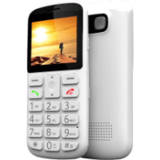 Senior fehér kártyafüggetlen mobiltelefon