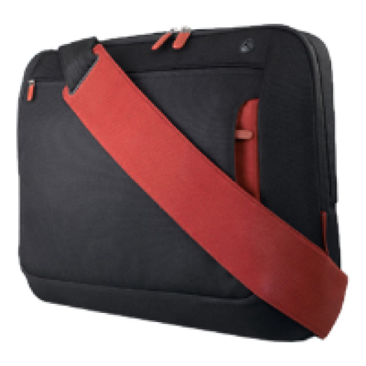 Fekete/piros univerzális notebook táska 15.6"