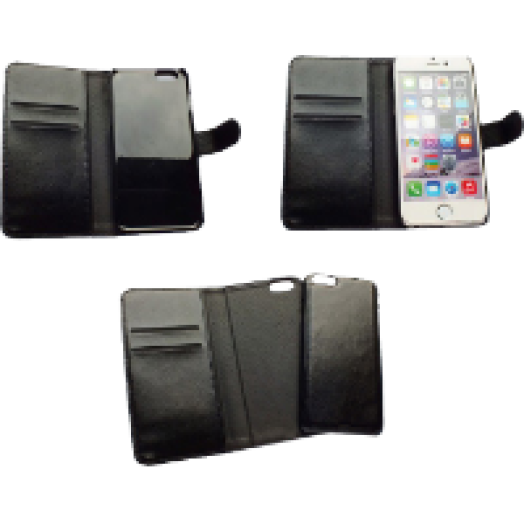 iPhone 5/5S Flip oldalra nyiló tok+cover fekete