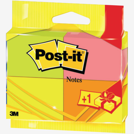 Post-it 6812P neon jegyzettömb csomag 3+1 ajándék