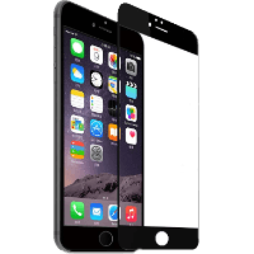 iPhone 6 üveg kijelzővédő fólia fekete kerettel 1db