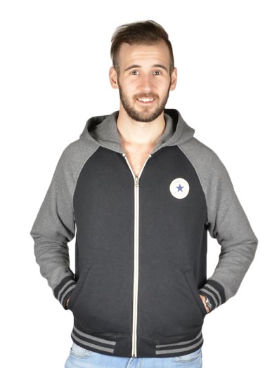 AMK   CORE HOODED BASEBALL JKT