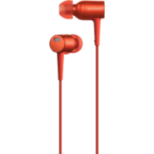 MDREX750NA h.ear in NC High Resolution Audio zajszűrő fülhallgató, piros