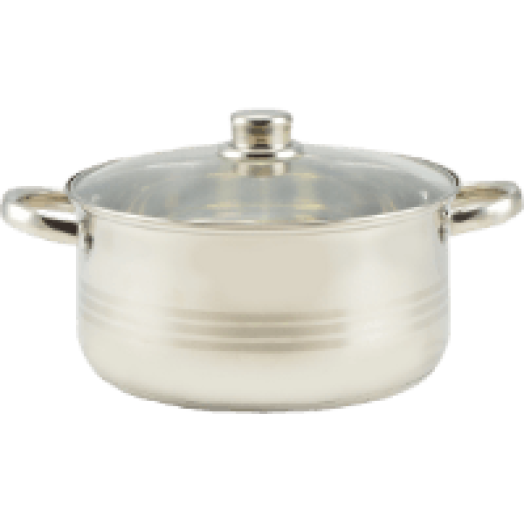 10347 Rozsdamentes lábas üveg fedővel, 8.5 L