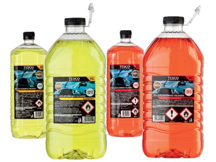 TESCO illatosított téli szélvédőmosó folyadék (-22 °C, 4 l)
