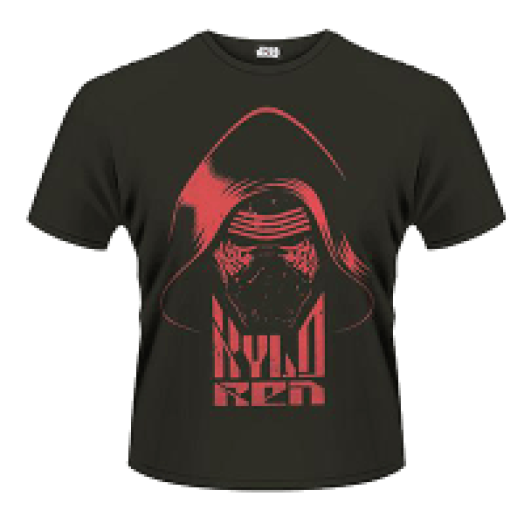 Star Wars The Force Awakens - Kylo Ren Head (Red Print) T-Shirt M