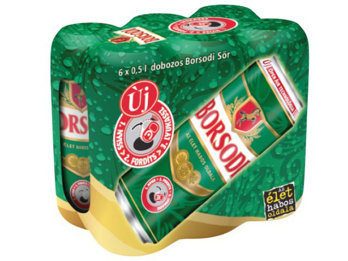 Borsodi dobozos sör multipack