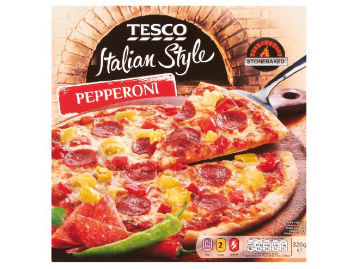 TESCO kövön sütött pizza