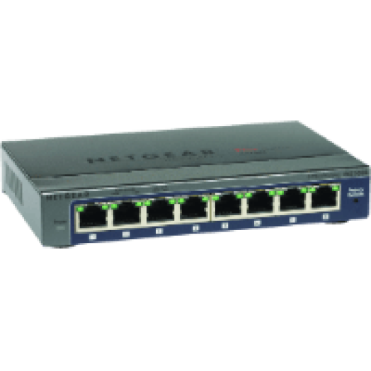 GS108E-100EUS 8 portos gigabit switch + 2USB csatlakozó