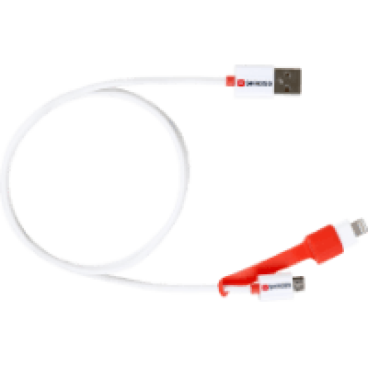 2 In 1 Charge 'n Sync Cable With Micro Usb & Lightning Connector