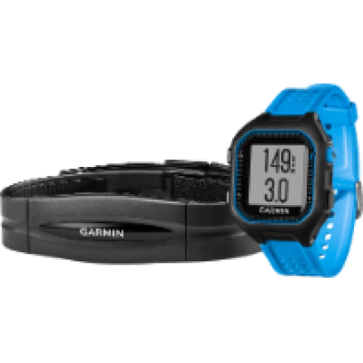 Forerunner 25 kék/kék okosóra + HRM RUN szívritmuspánt (nagy)