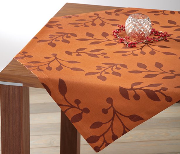 Jacquard asztalközép, narancs