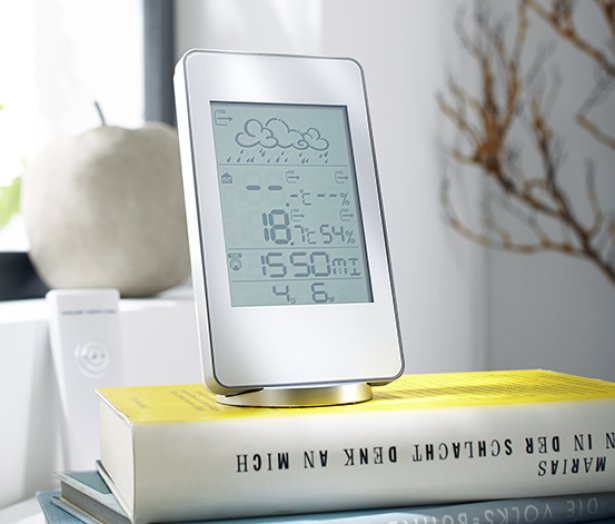 LCD-s rádióvezérelt időjárásjelző állomás