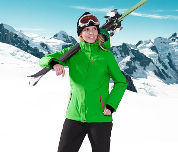 Női softshell sídzseki, zöld