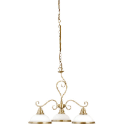 2753 Elisett, csillár, E27 3x MAX 60W, bronz/ fehér